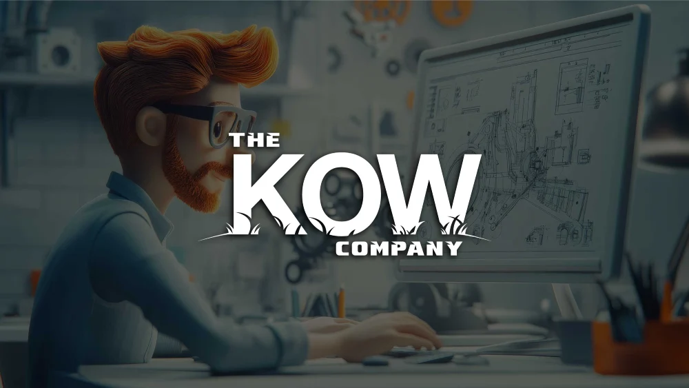 The KOW Company 3D modeling expert working on architectural blueprints and custom 3D design projects